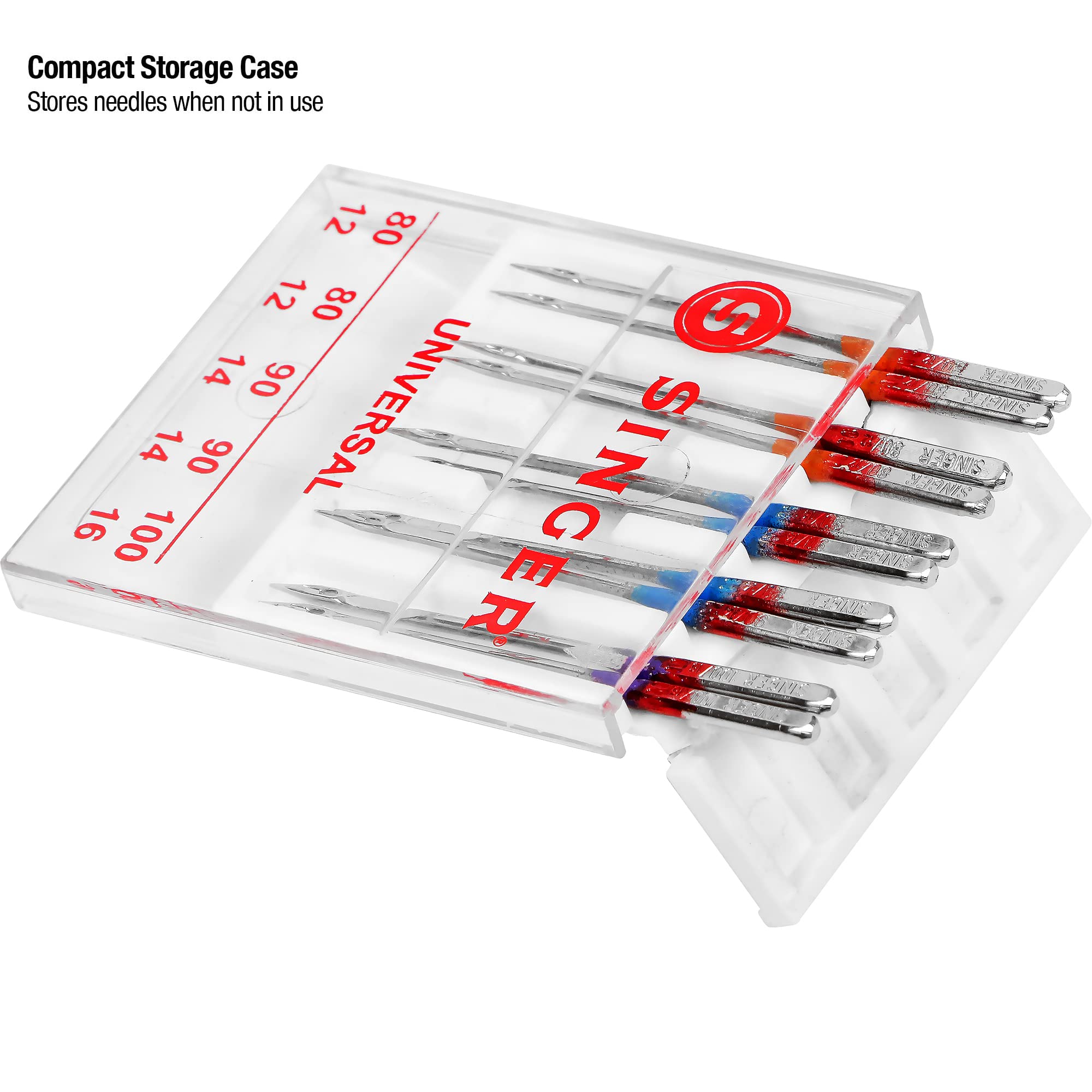SINGER Universal Regular Point Machine Needles, Assorted Sizes, 20 Count - Image 4