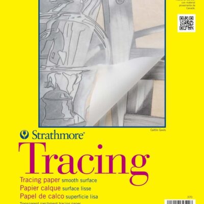 Strathmore 300 Series Tape Bound Tracing Pad, 14 X 17 inches, 25 lb., Transparent, 50 Sheets (370-14)