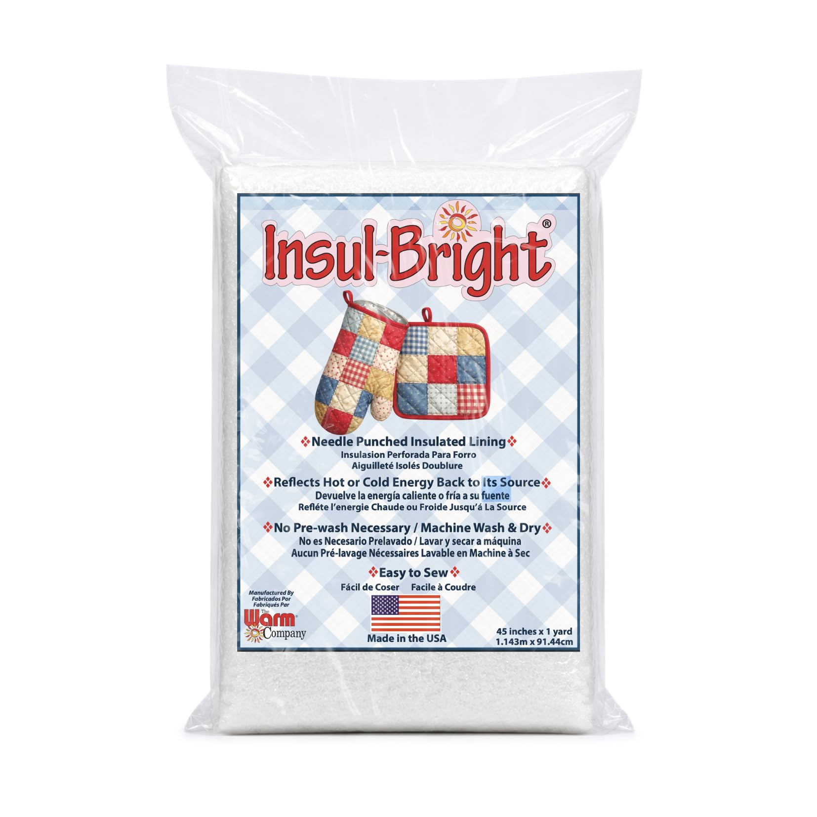 Insul-Bright Needlepunched Insulated Lining -45" x 1 yard