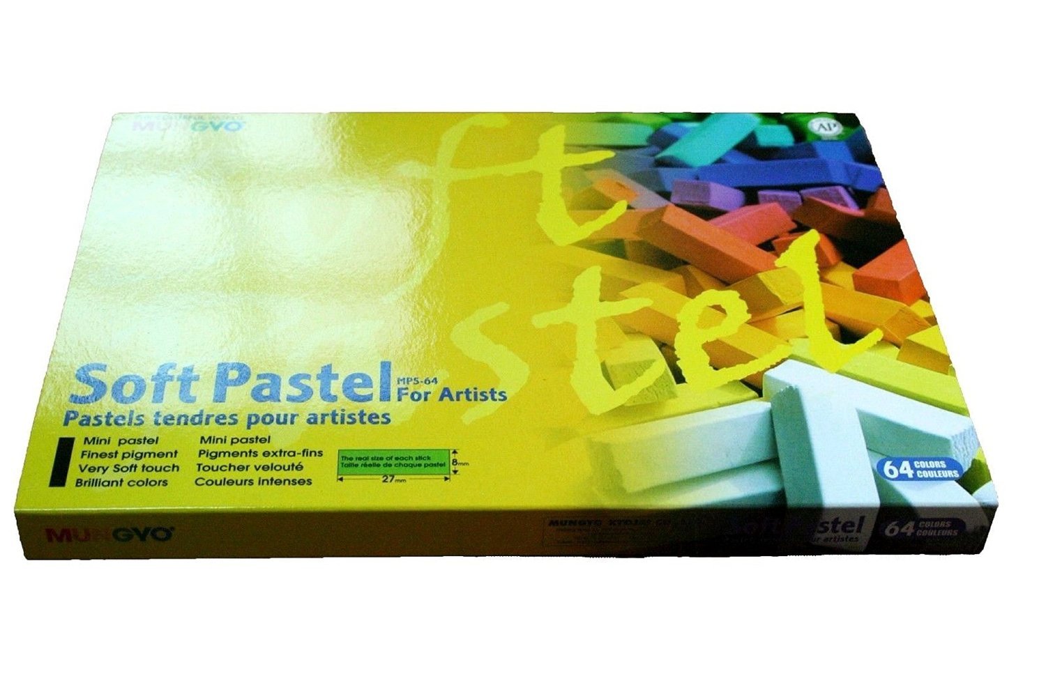 MUNGYO Soft Pastel 64 Color Set Square Chalk (US English Version) - Image 3