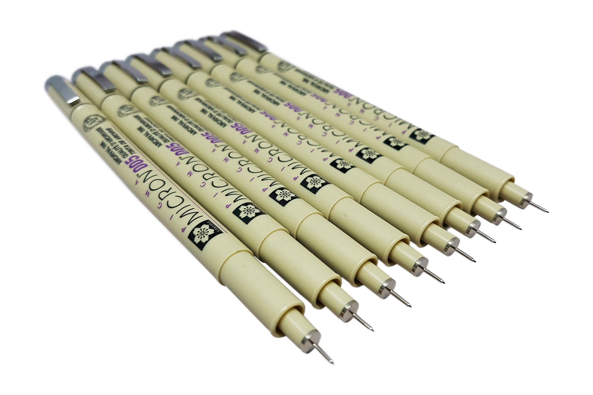 Sakura Pigma Micron pen 005 Black ink marker felt tip pen, Archival pigment ink, fine point for artist drawing pens - 8 pen set - Image 5
