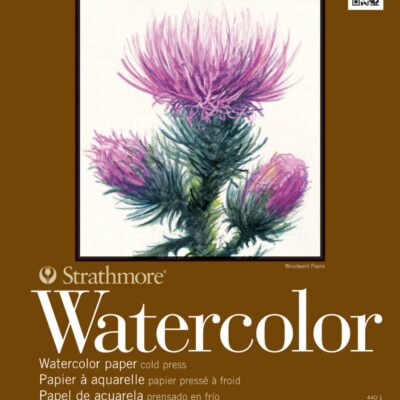 Strathmore 400 Series Wire Bound Watercolor Pad, 140 lb. Cold Press, 9 X 12 inches, White, 12 Sheets (440-1)
