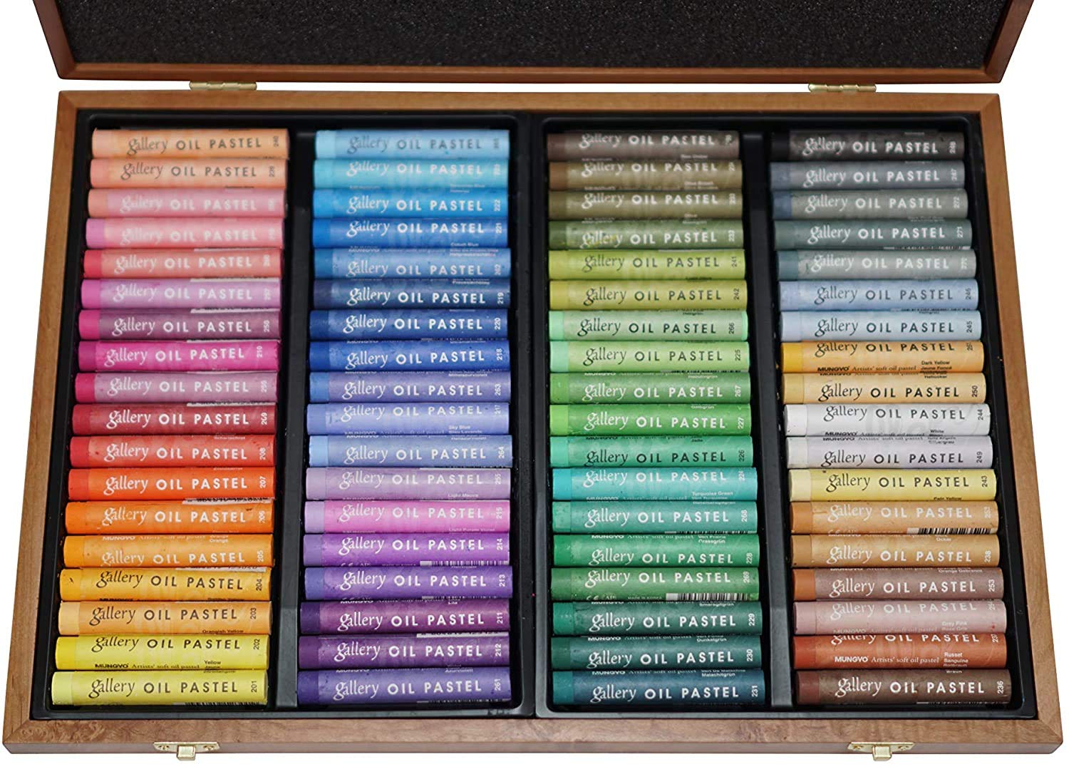 MUNGYO Gallery Professional 72-Color Soft Oil Pastel Set | Superior Blendability, Elegant Wooden Case - Image 3