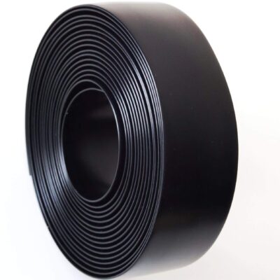 KOMORAX Black 2" Wide 20' Length Chair Vinyl Strap Strapping for Patio Lawn Garden Outdoor Furniture Matte Finish Color