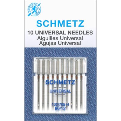 SCHMETZ Universal (130/705 H) Household Sewing Machine Needles - Carded - Size 80/12 - 10 Pack