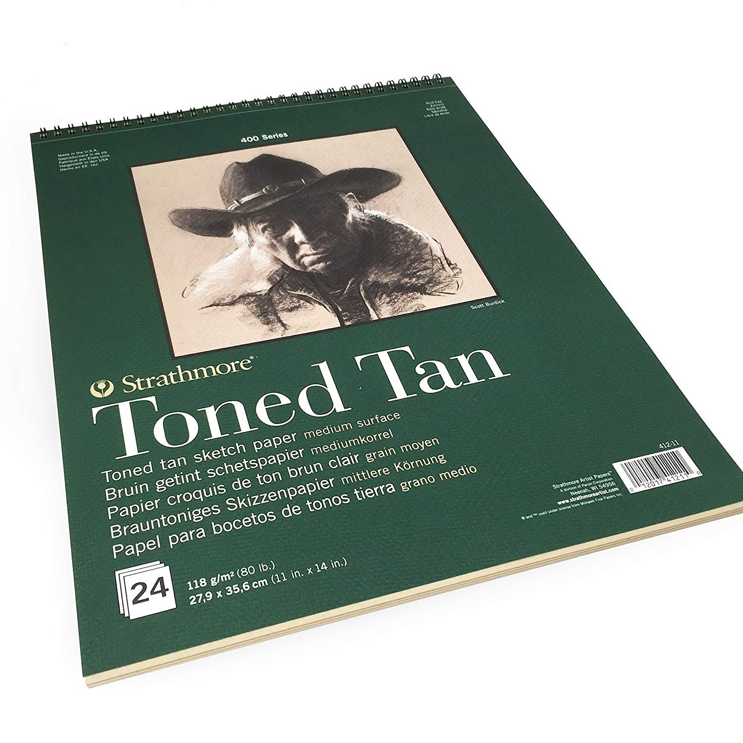 Strathmore 400 Series Sketch Pad, Toned Tan, 11x14 inch, 24 Sheets - Image 3
