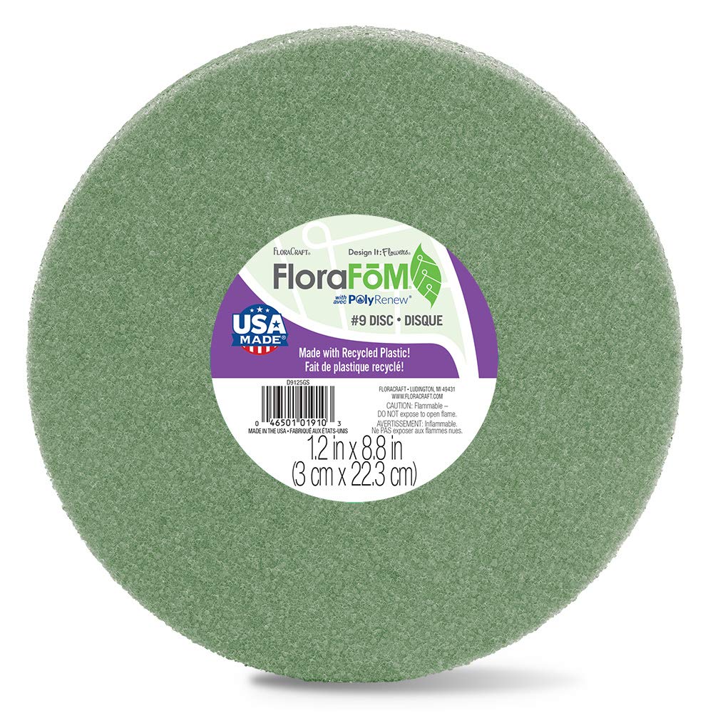 FloraCraft FloraFōM Disc 1.2 Inch x 8.8 Inch Green