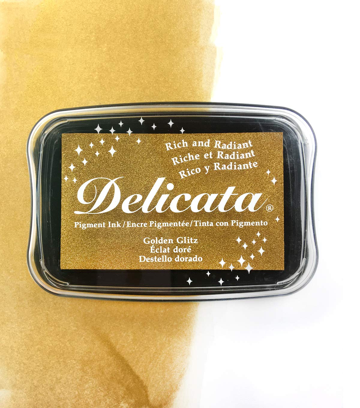 Tsukineko Delicata Ink pad, Golden Glitz - Image 5