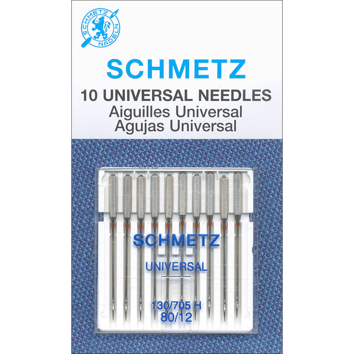 SCHMETZ Universal (130/705 H) Household Sewing Machine Needles - Carded - Size 80/12 - 10 Pack - Image 2