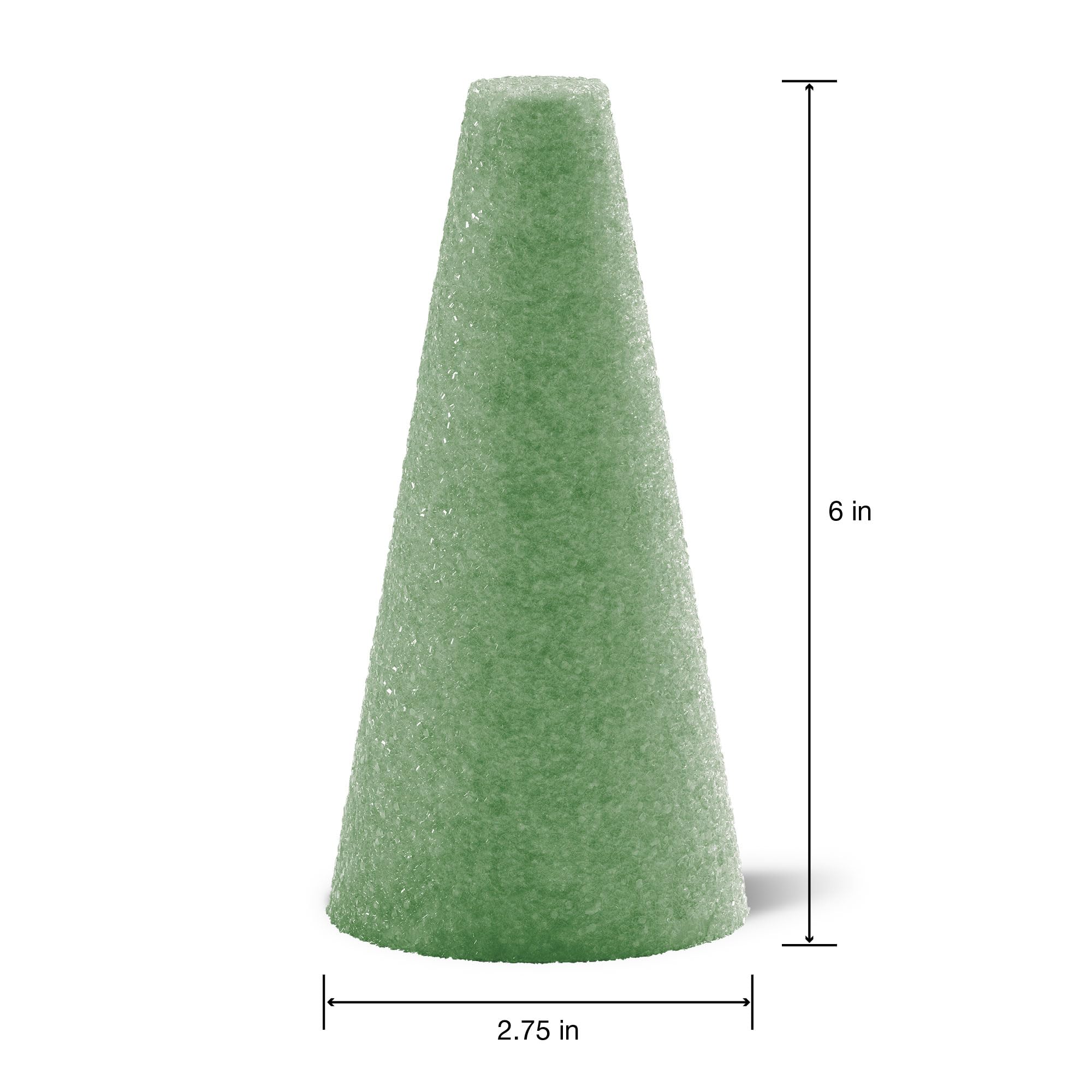 FloraCraft FloraFōM 2 Piece Cone 2.75 Inch x 6 Inch Green - Image 2