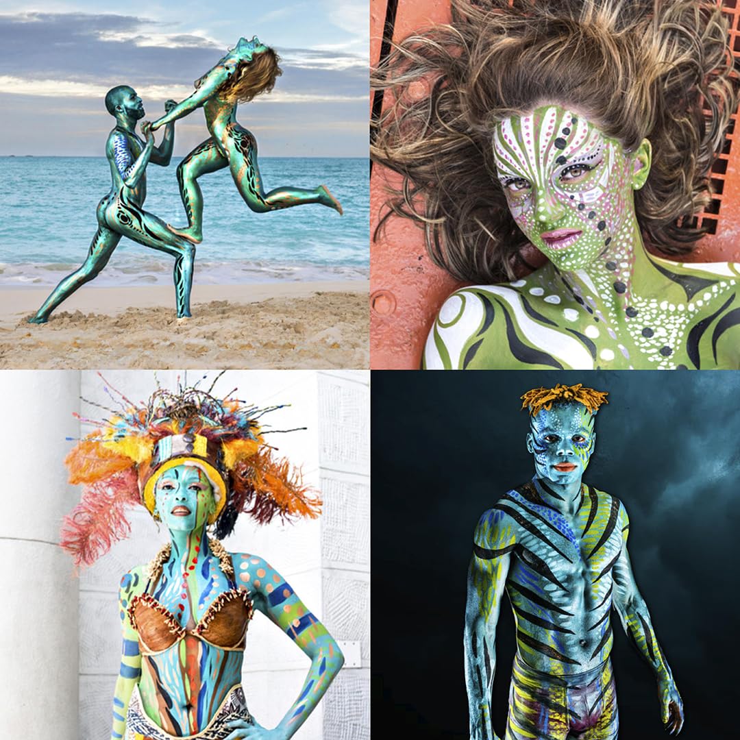 TAG Face and Body Paint - Split Cake 50g (Neon Rainbow) - Image 6