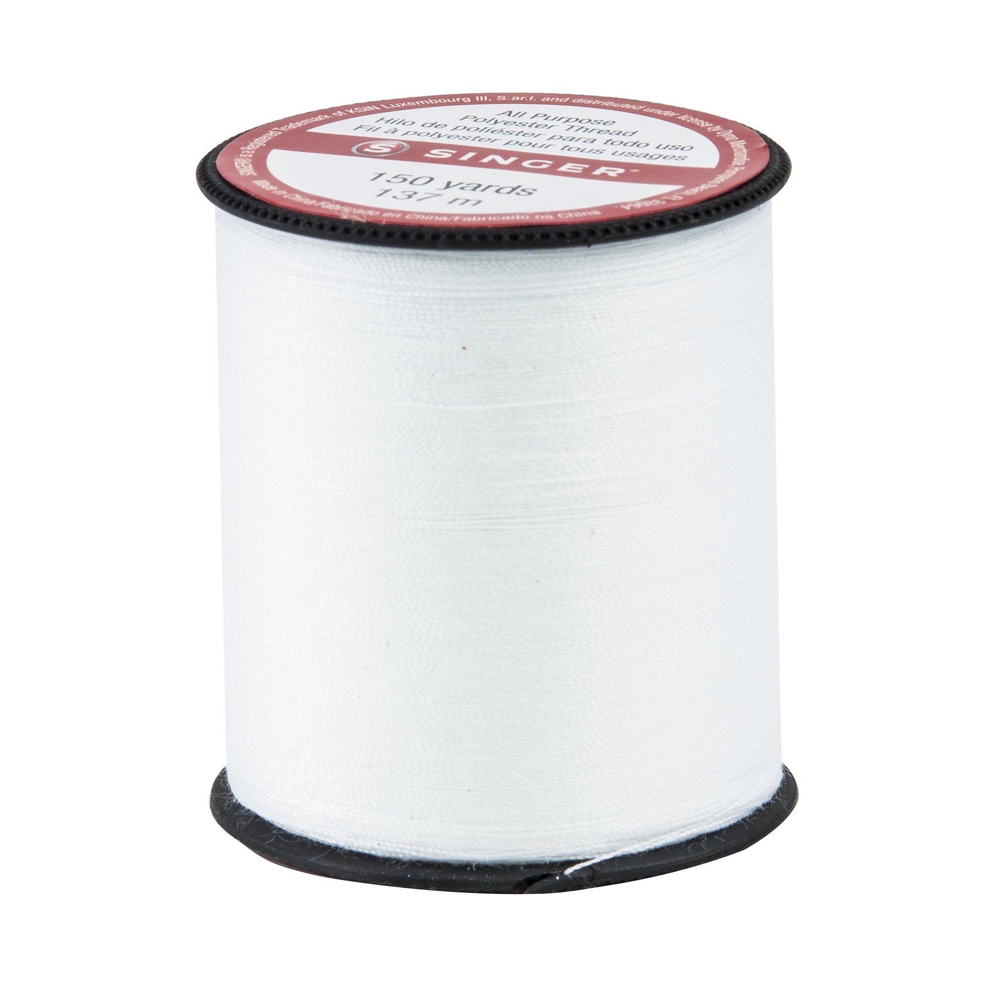 SINGER 150-yard All Purpose Polyester Thread, 1-Pack, White, Model:60100