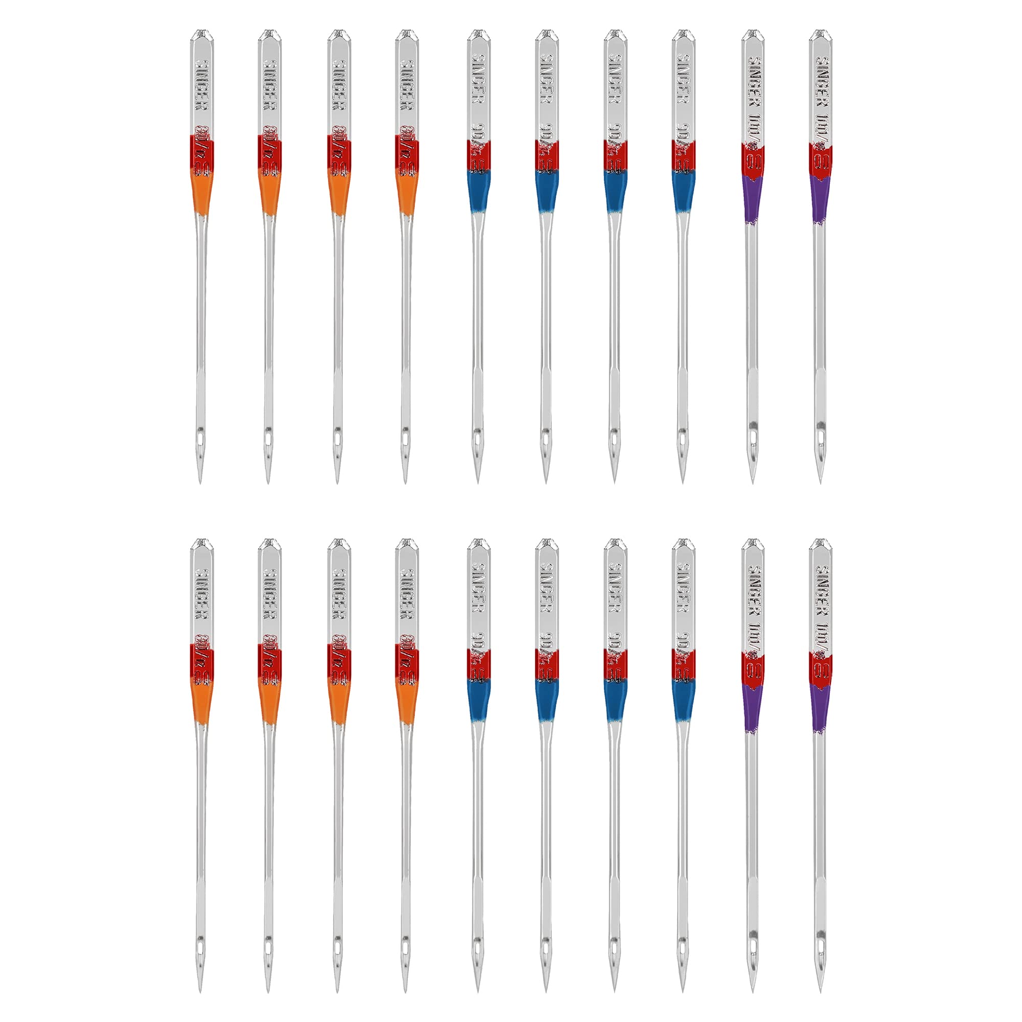 SINGER Universal Regular Point Machine Needles, Assorted Sizes, 20 Count - Image 2