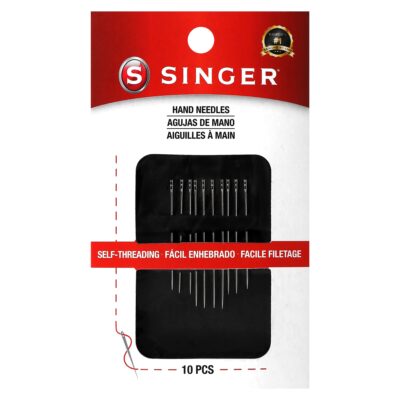 SINGER 00280 Self-Threading (Calyxeye) Hand Sewing Needles, Assorted Sizes, 10-Count,