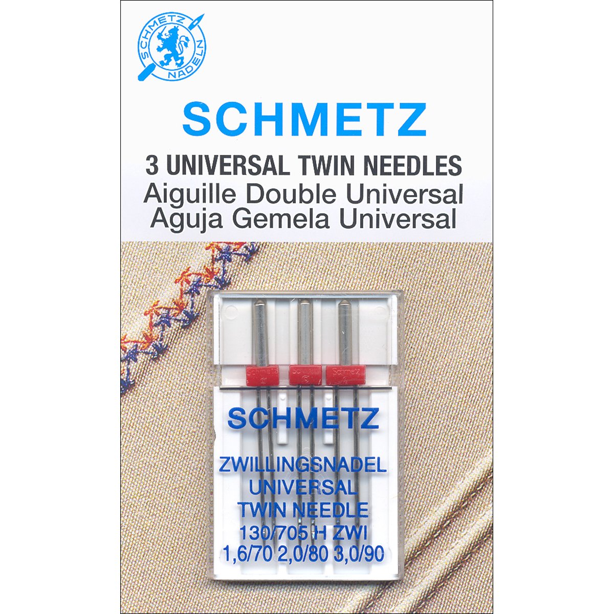 SCHMETZ Twin (130/705 H ZWI BR) Sewing Machine Needles - Carded - Assortment - Image 2