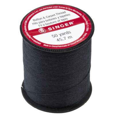 Singer 67110 Button & Carpet Sewing Thread, 50-Yards, Black, 3.80 x 1.50 x 2.50 inches
