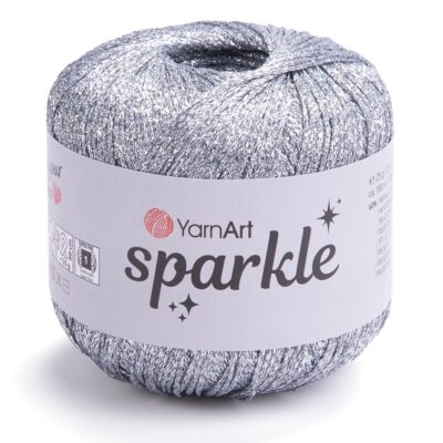 YarnArt Sparkle Metallic Shiny Yarn, 60% Metallic Polyester 40% Polyamide, 25g, 160m, 2.5mm Needles & 3mm Hooks (1300)