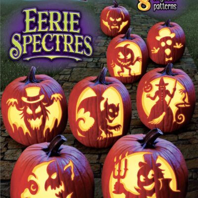 Pumpkin Masters Eerie Spectres Pumpkin Carving Pattern Book, 8 Frightful Patterns, Easy Pumpkin Carving, 4 Unique Pattern with 8 Patterns Total