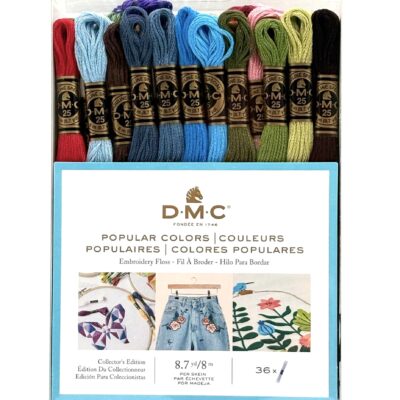 DMC 117F25-PC36 Embroidery Popular Colors Floss Pack, Colors may vary, 8.7-Yard, 36/Pack