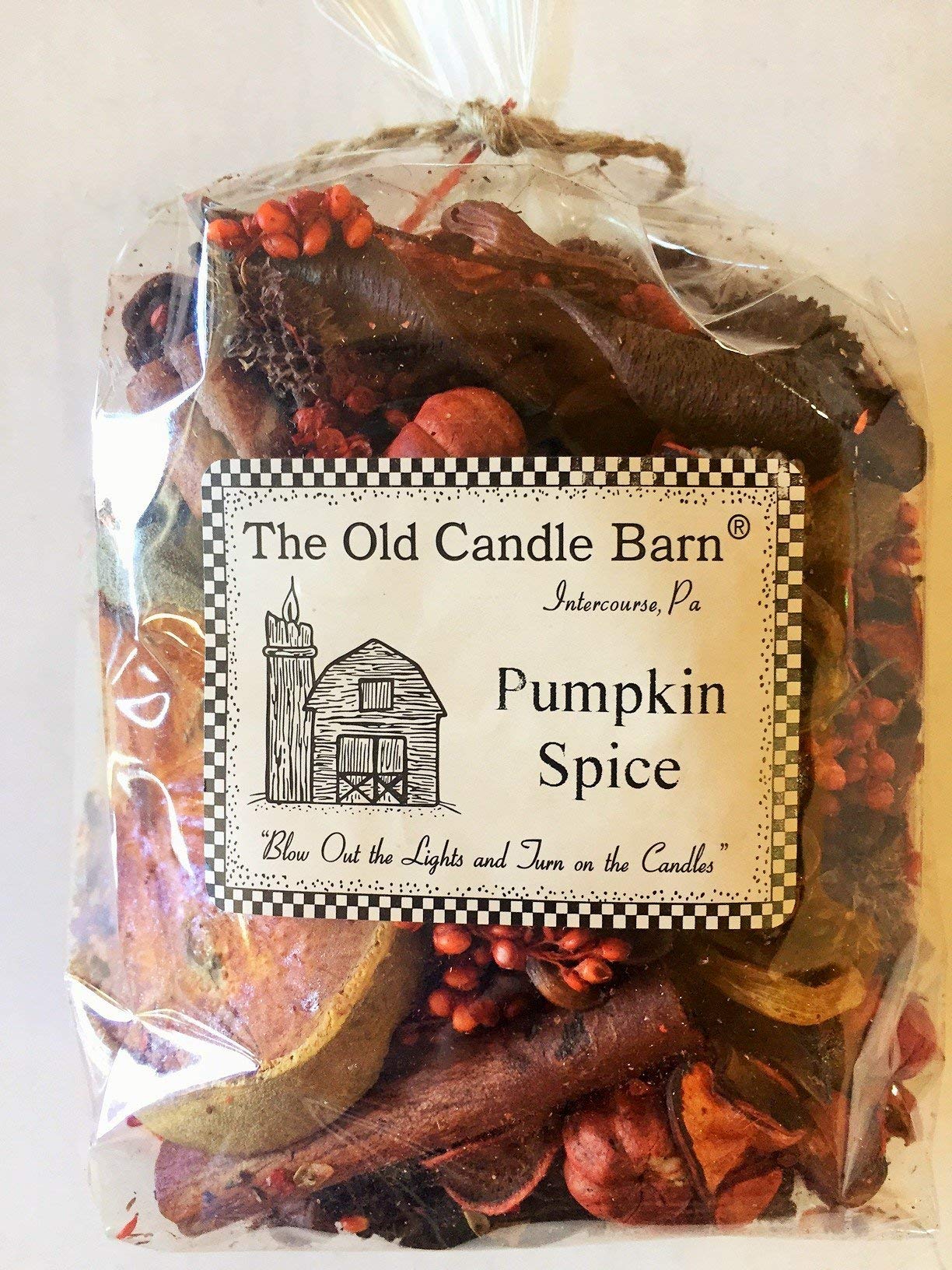 Old Candle Barn Pumpkin Spice Potpourri 4 Cup Bag - Perfect Fall Decoration or Bowl Filler - Beautiful Autumn Scent
