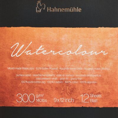 Hahnemuhle Collection Watercolor 300 Pad Cold Pressed 9x12 Inches 300gsm