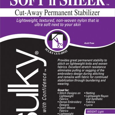 Sulky Of America 235-01 Cut Away Soft N Sheer Stabilizer, 20" by 1 yd, White