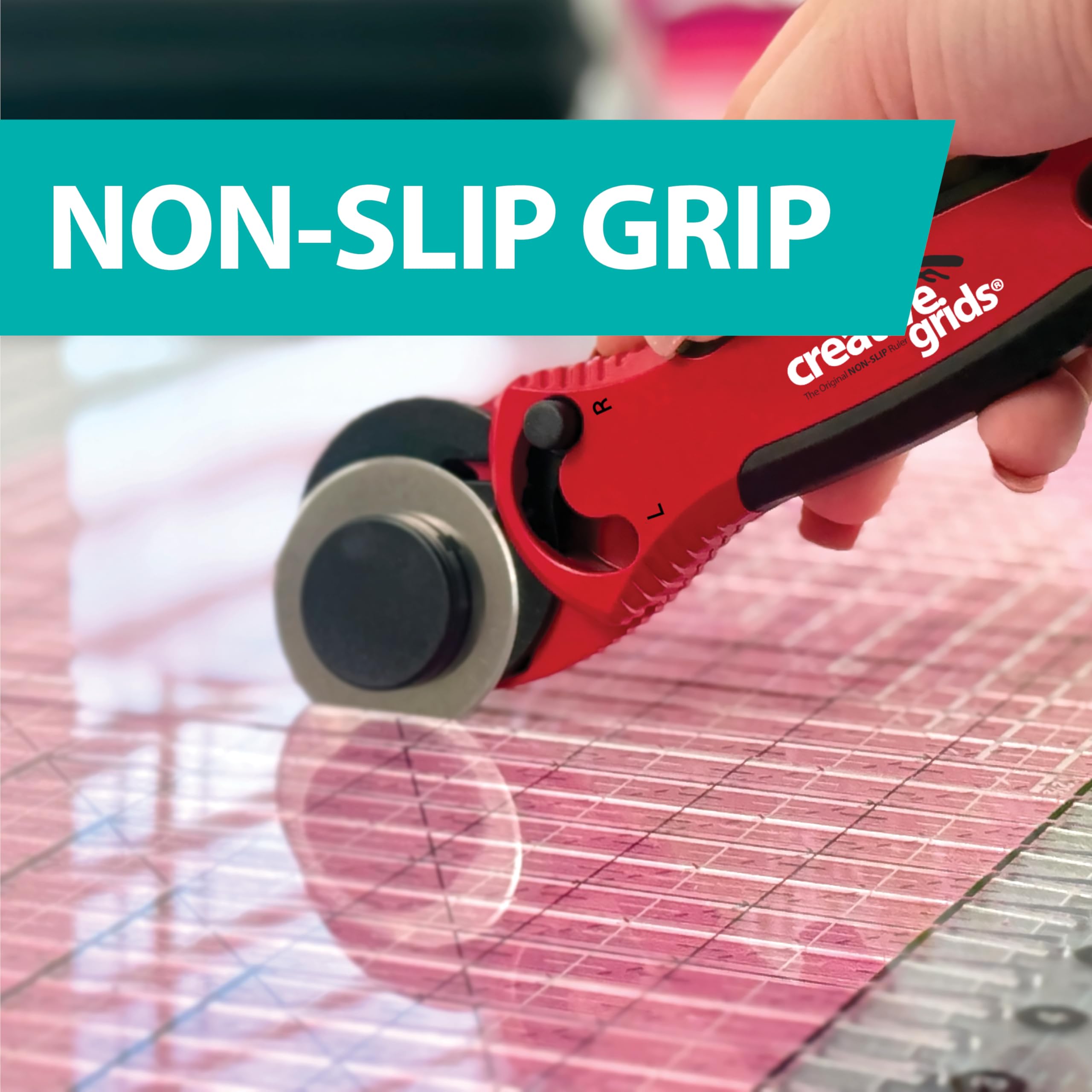 Creative Grids Stripology XL Slotted Quilting Ruler - CGRGE1XL – Made in USA, 17-3/4in x 22in, Non-Slip Grip Extra Large Acrylic Fabric Strip Cutting, Sewing, Crafting, Patchwork Ruler & Template - Image 3