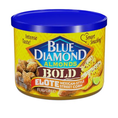 Blue Diamond Almonds, BOLD Elote Mexican Street Corn Flavored Snack Nuts, 6 Ounce Can