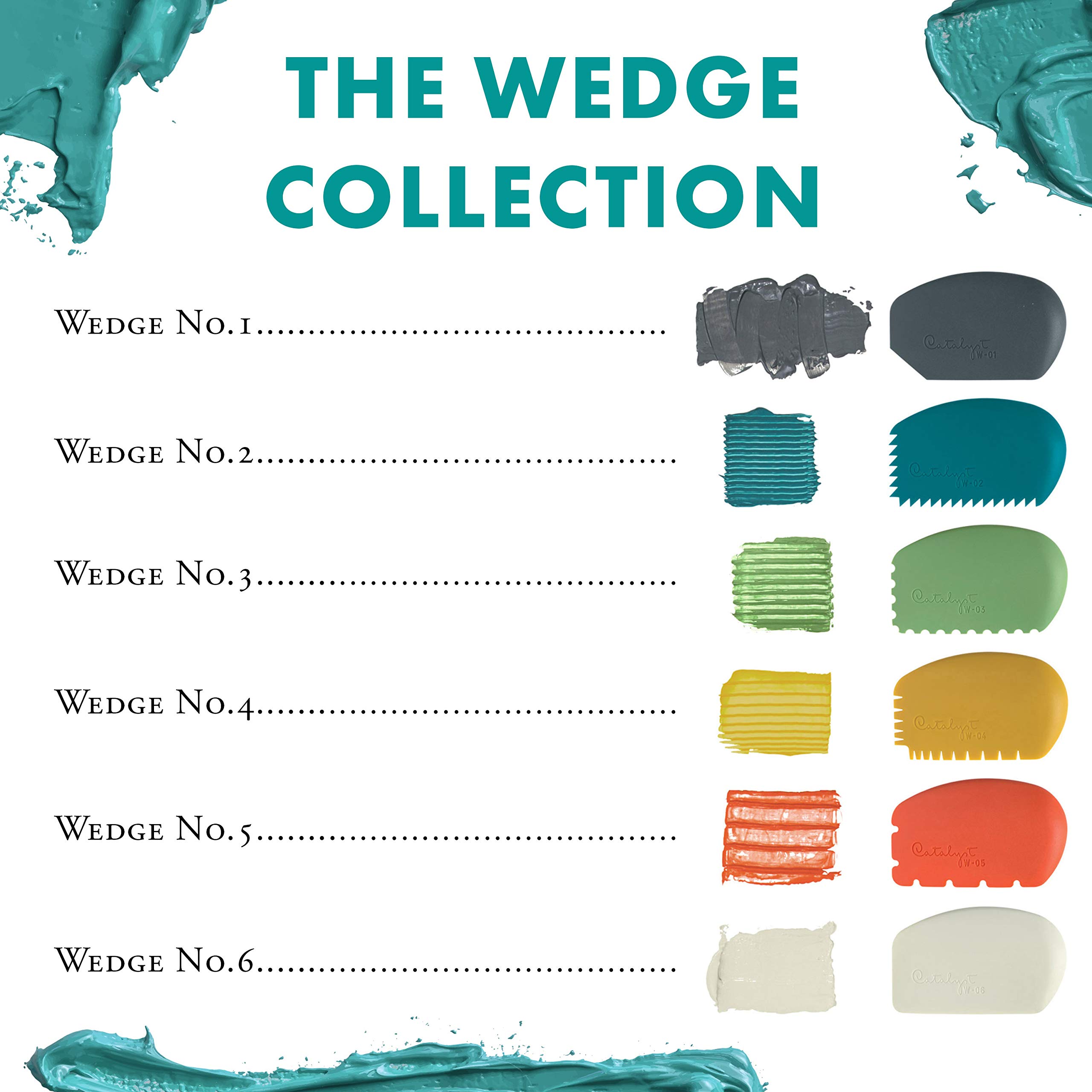 Princeton Catalyst Tools, Art Supplies for Texturizing and Moving Paint, Wedge- White - Image 5