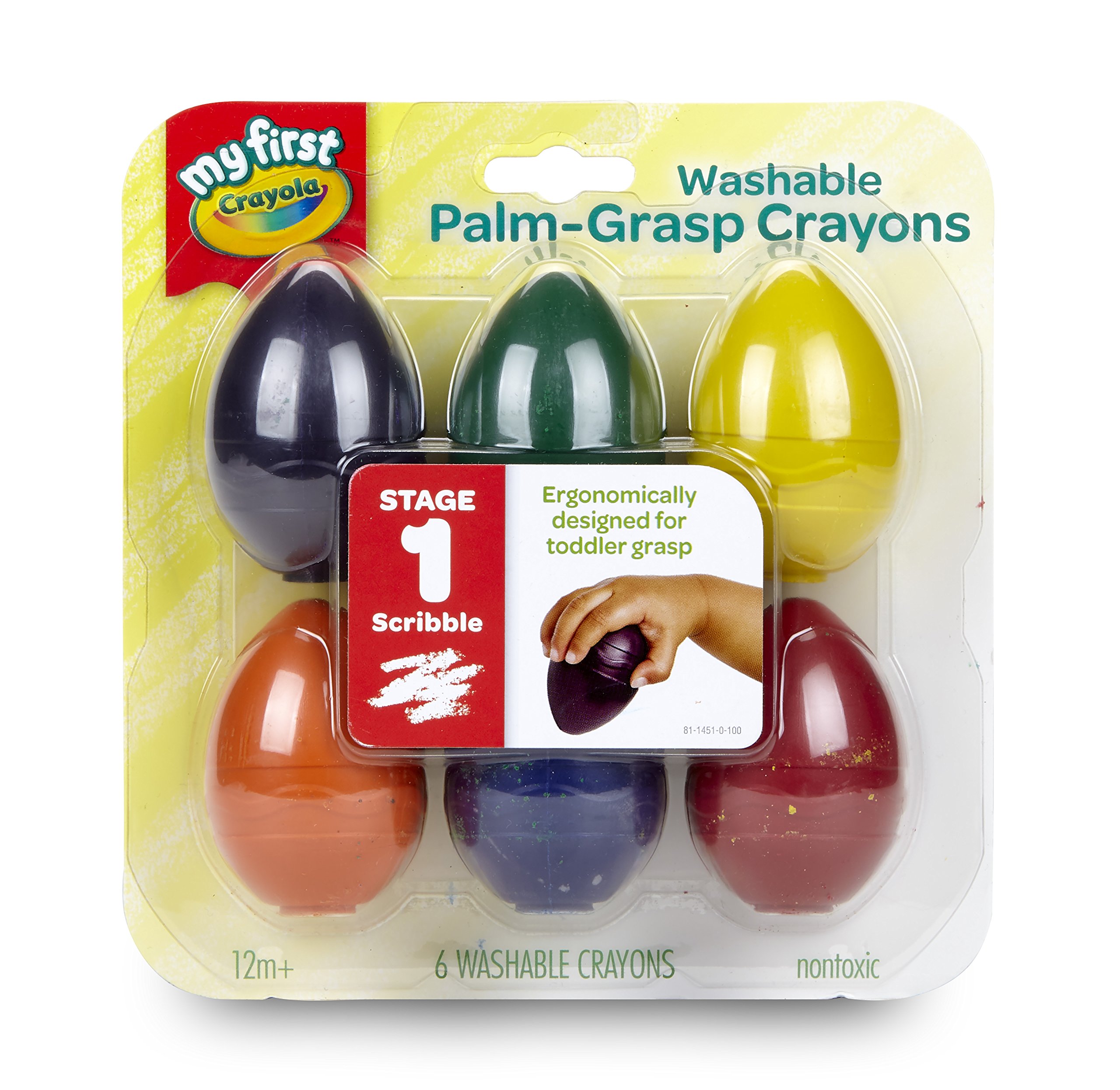 Crayola; My First Crayola; Palm-Grip Crayons; Art Tools; 6 Count; Designed for Toddlers - Image 2