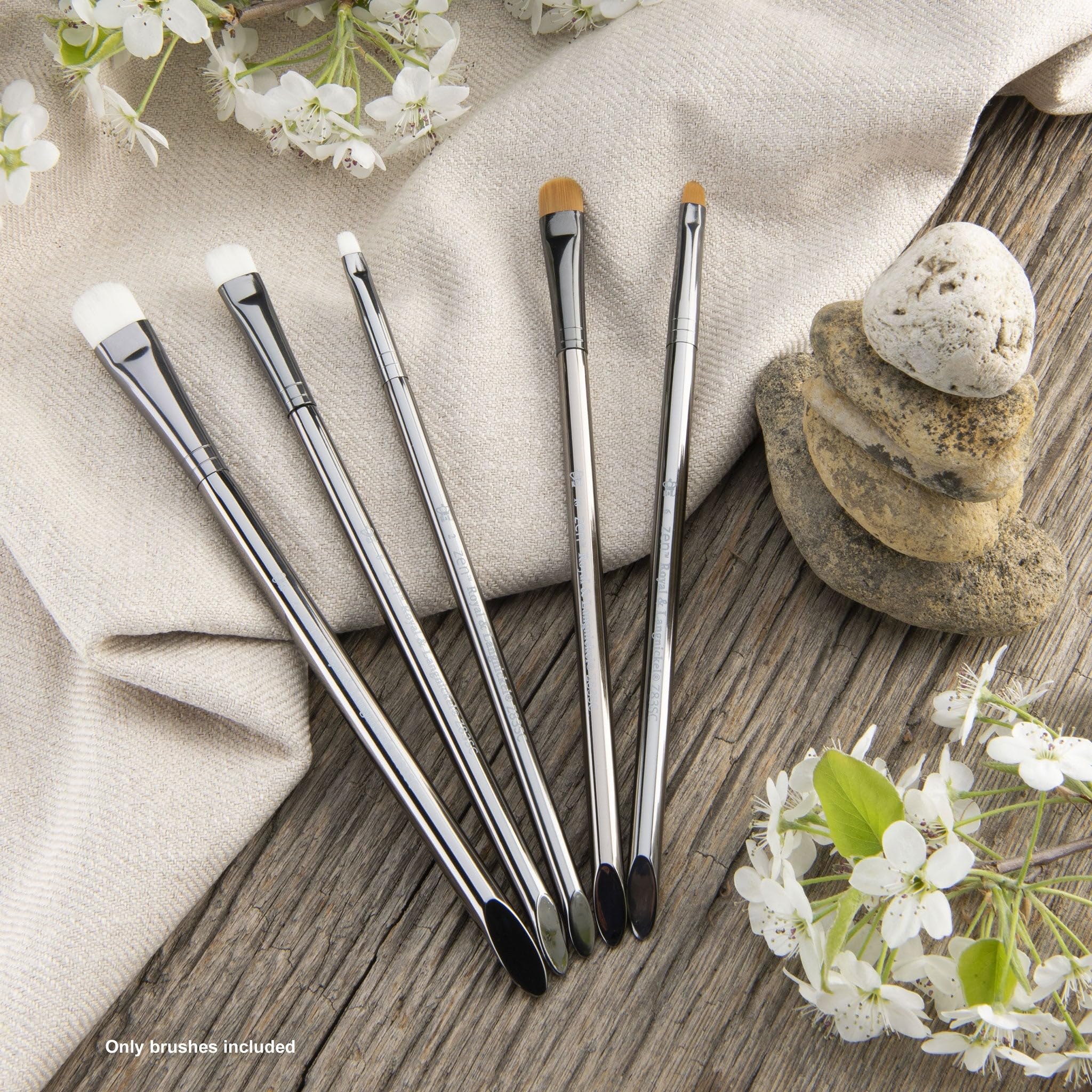 Royal & Langnickel Zen 5 Piece Watercolour Scrubber Paint Brush Set - Image 3