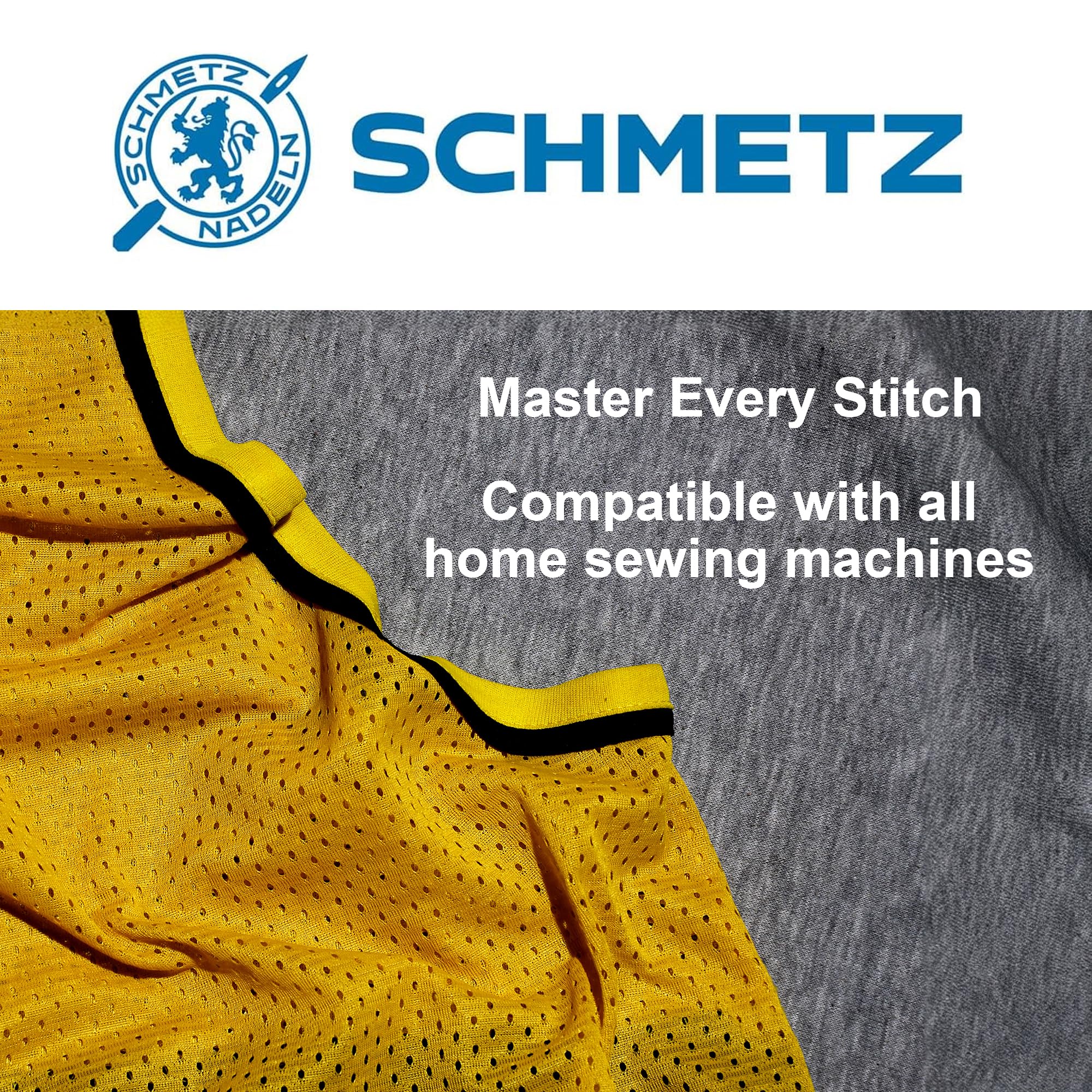 SCHMETZ Jersey Ball Point Sewing Machine Needles - Stretch Knit & Universal Supplies, Size 70/10, 5-Needle Cards, Pack of 1 - Image 4