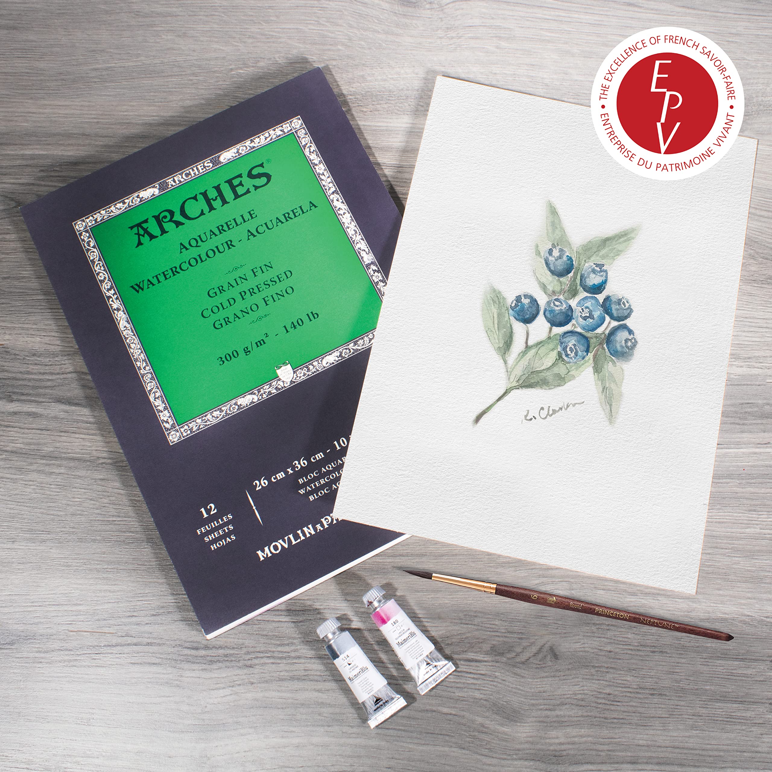 Arches Watercolor Paper Pad, 140 pound, Cold Press, 9"x12" - Image 2