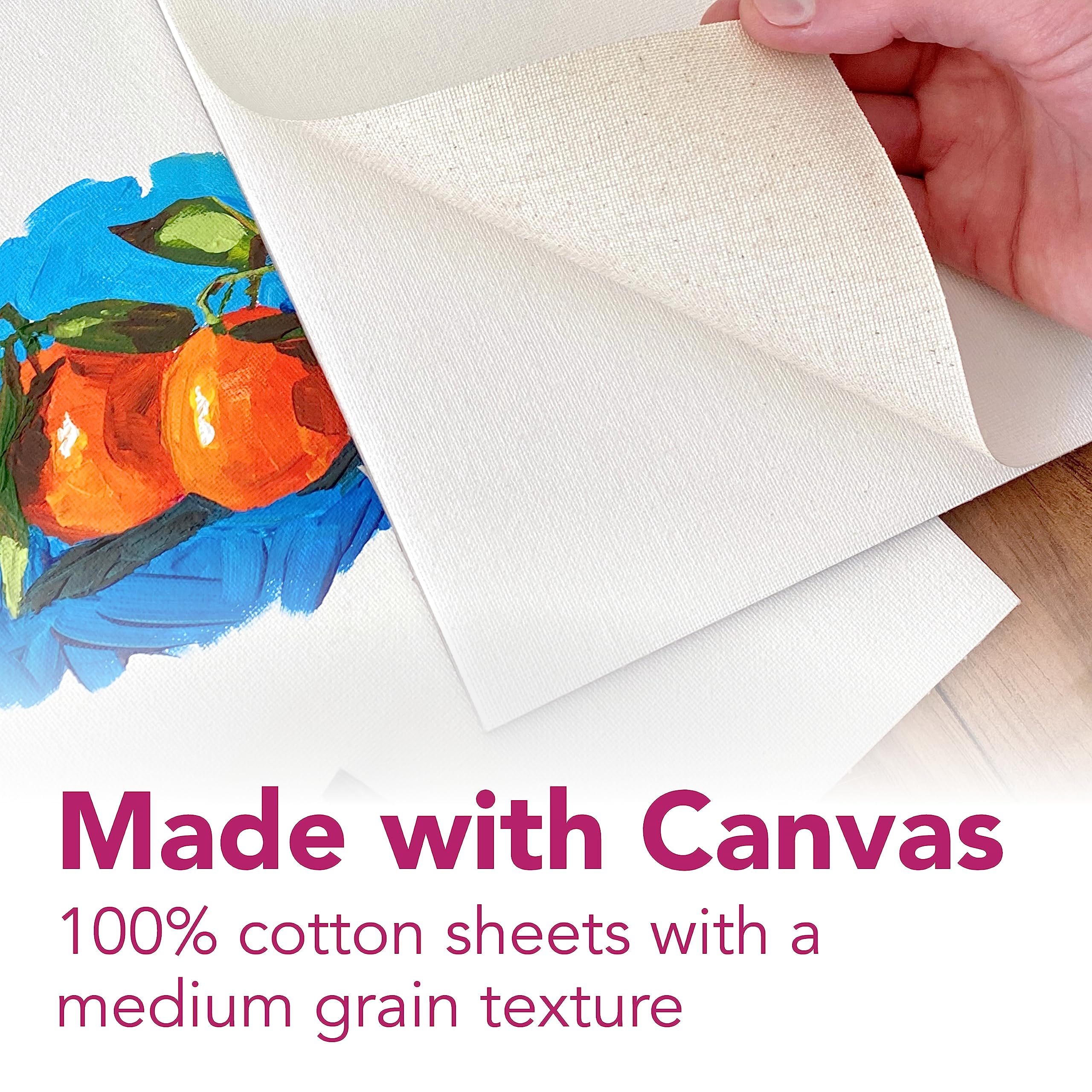 Strathmore 300 Series, Canvas Pad, 9x12 inch, 10 Sheets – Triple Primed, 100% Cotton Canvas, Plein Air Artists, Acrylic Paint and Oil Paint - Image 2