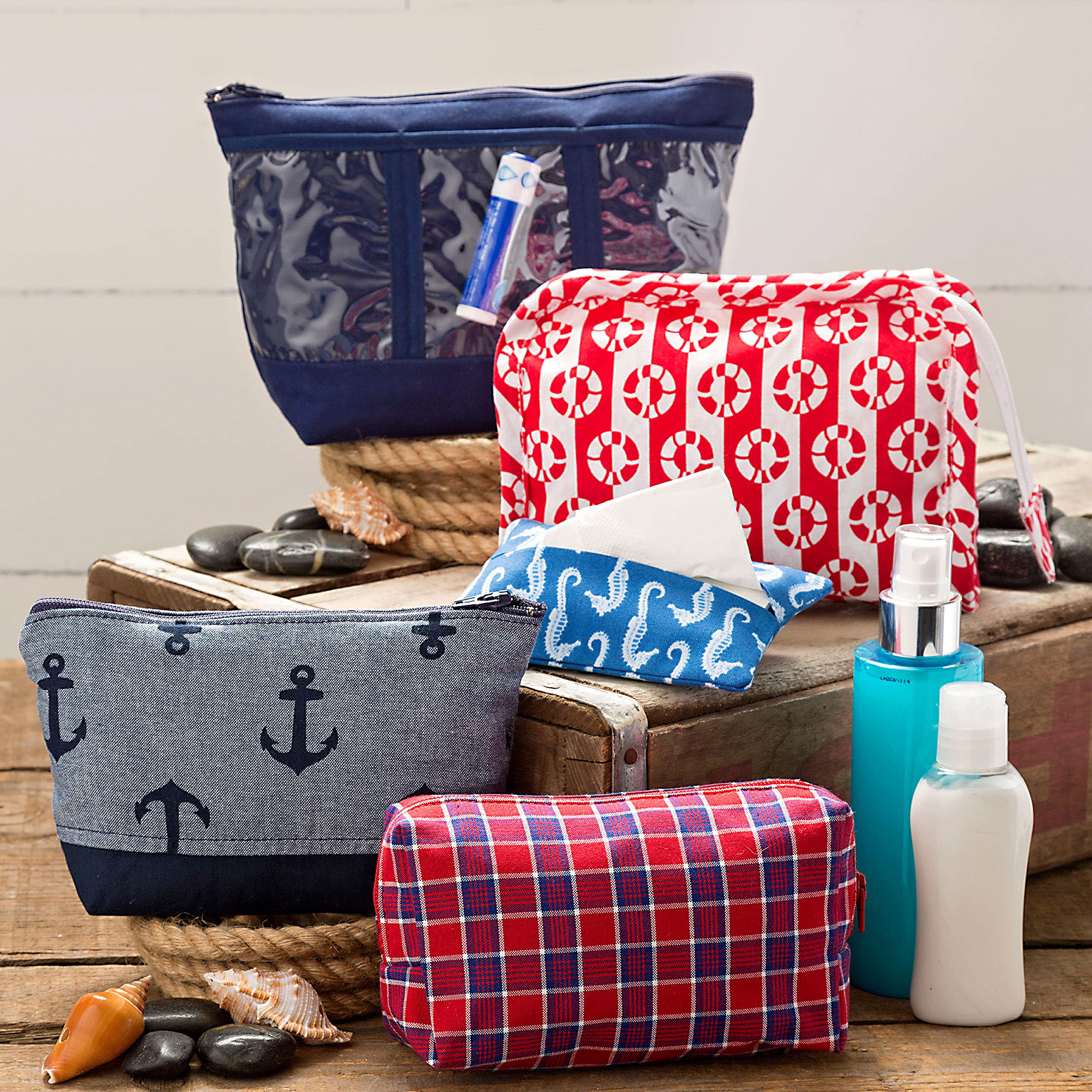 Simplicity S9310 Totes & Bags Sewing Pattern, Assorted Tote Bags, Cosmetic Bags & Tissue Cover, One Size - Image 5